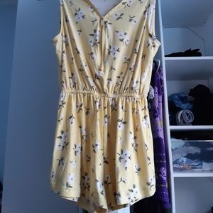 Romper, pink and yellow, large size